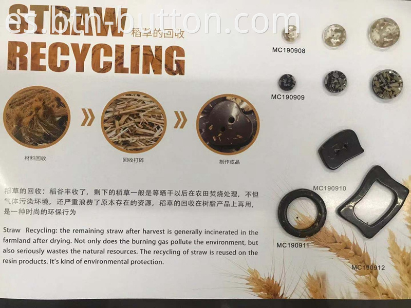 Eco-friendly recycled clothing buttons